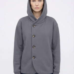 Hoodie with buttons