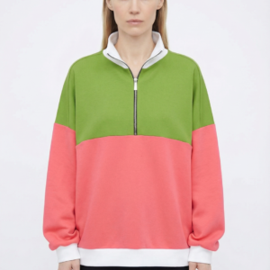 Colorblock zip sweatshirt
