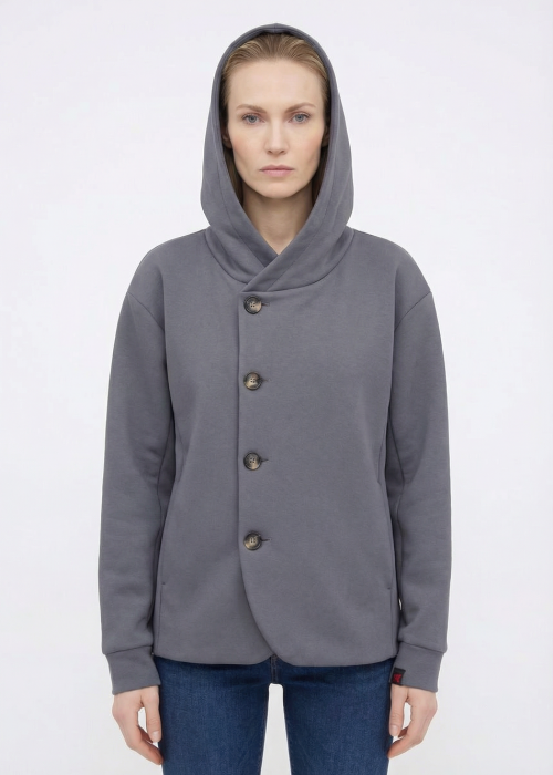 Hoodie with buttons