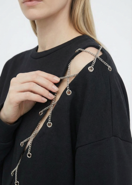 Sweatshirt with lacing detail