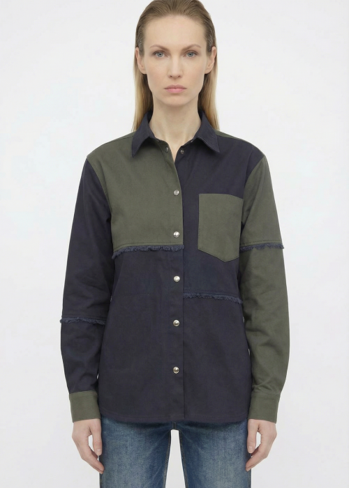 Denim Patchwork shirt